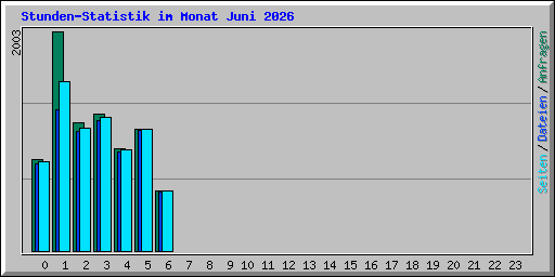 Stunden-Statistik im Monat Juni 2026